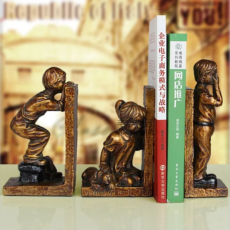 

Fashion book clip classic brief bookend vintage elegant bookend accessories decoration fashion antique book end sujetalibros