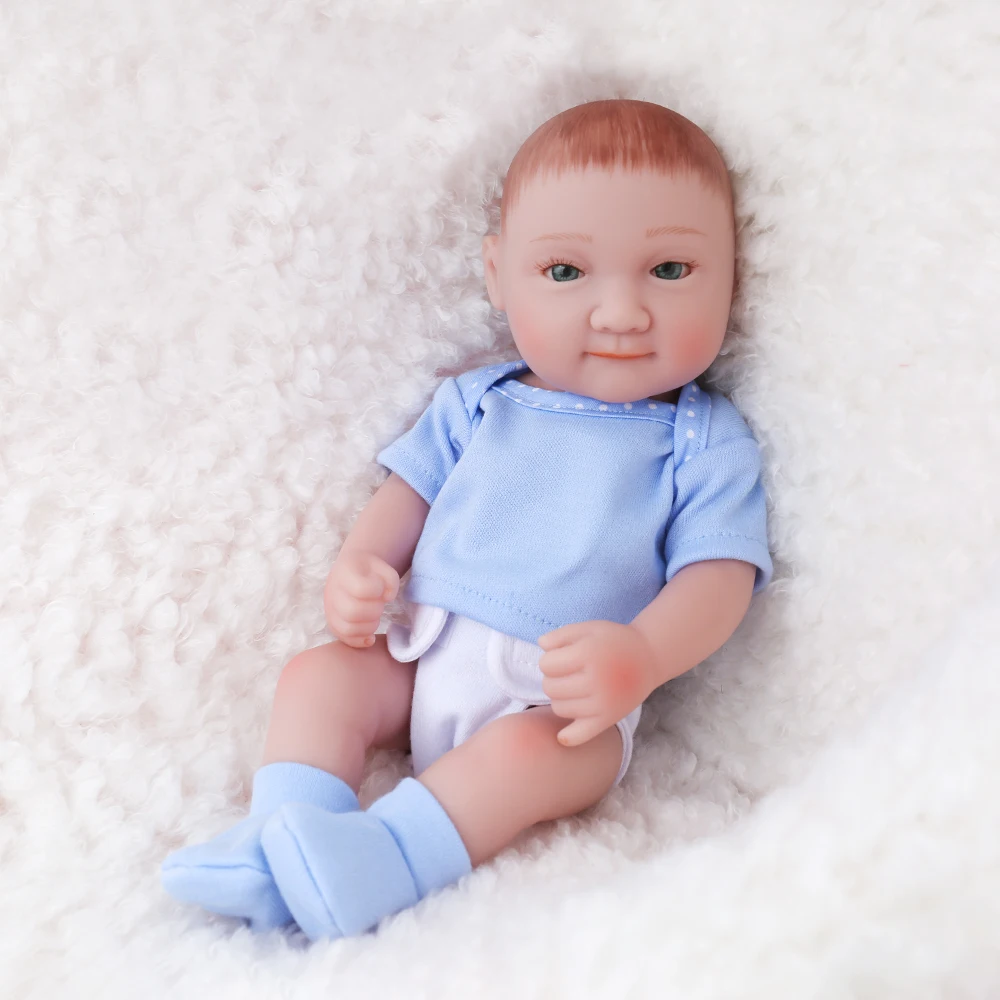 NPKDOLL 25 см 10 дюймов Мини полный корпус мягкие виниловые силиконовые куклы