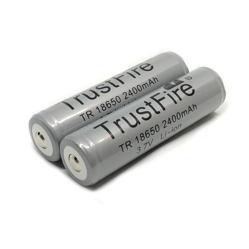 

2pcs/lot TrustFire Protected 18650 3.7V 2400mAh Camera Torch Flashlight Battery Rechargeable Lithium Batteries Cell with PCB