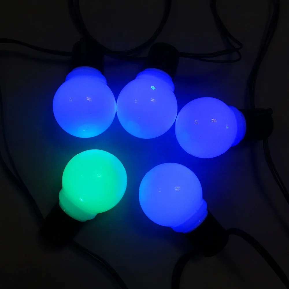 

IP68 50mm addressable RGB full color WS2811 5050 globe type pixel light;DC5V input;0.24W;white base;50pcs a string
