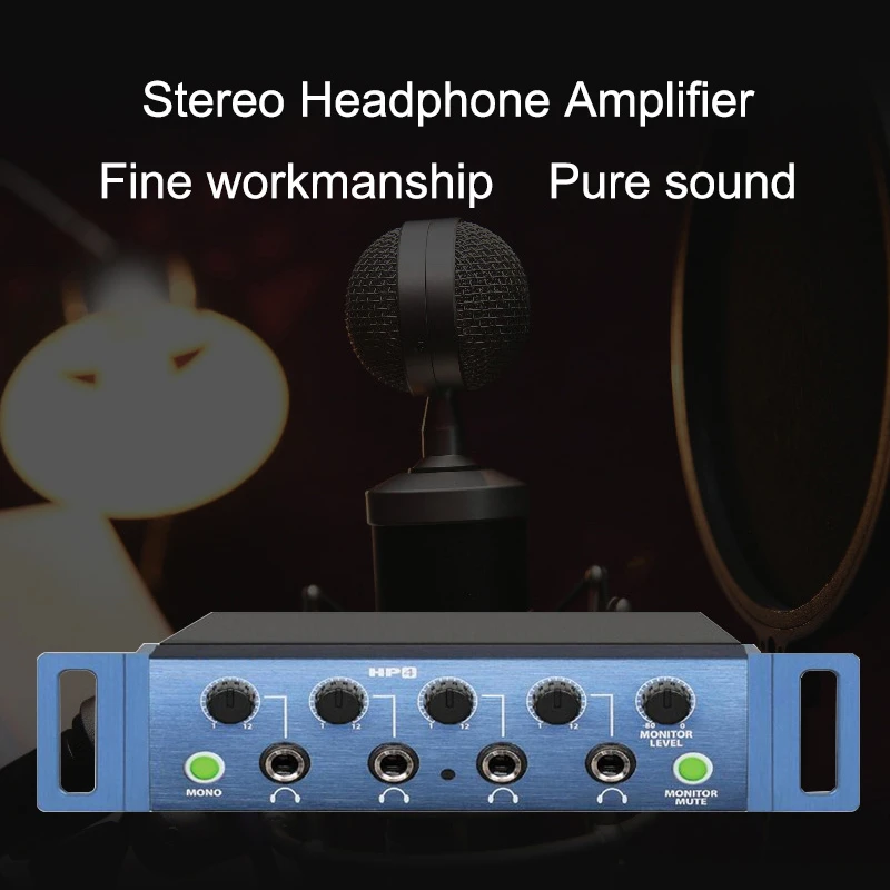 2017 лучшие Портативный 4 Каналы мини аудио стерео наушники Усилитель с Мощность