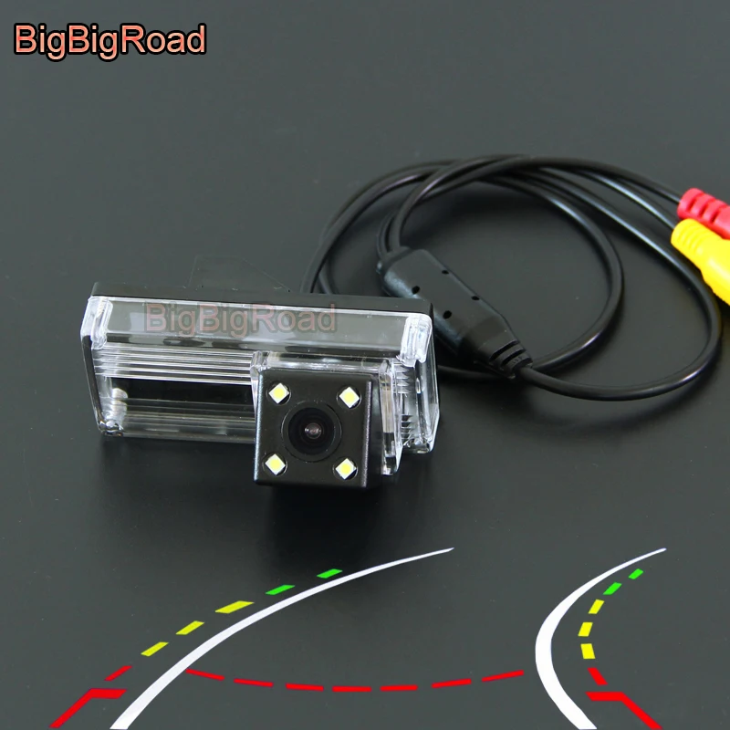 

BigBigRoad Car Intelligent Dynamic Trajectory Tracks Rear View Backup Camera For Toyota Land Cruiser 200 LC100 LC120 LC200 Prado
