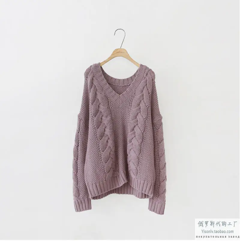 Women Sweaters And Pullovers Hot Sale Cotton Acrylic Casual Poncho 2017 Autumn New Women's Sweater V-neck Thread Knit Woman | Женская