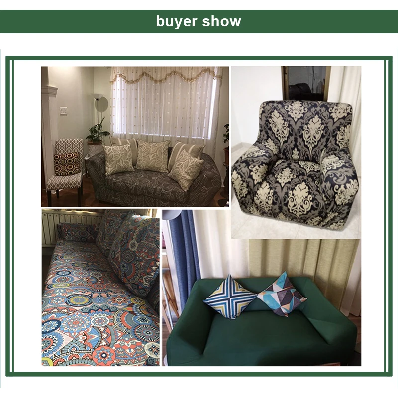 Elastic Stretch Printed Sofa Cover For Living Room New Year Decoration Furniture Corner Armchair Floral Couch 1/2 /3 /4 seats | Дом и сад