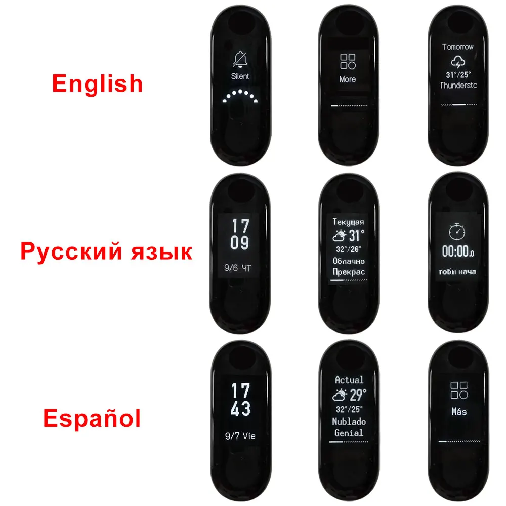 Глобальная версия Xiaomi Mi Band 3 умный Браслет сенсорный экран OLED фитнес- браслет MiBand