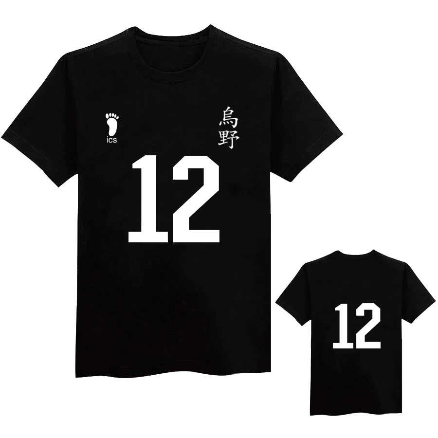 12 Футболка с милым единорогом Haikyuu, Мужская хлопковая футболка Karasuno для средней школы, летняя повседневная футболка, одежда для мальчиков, футболки с аниме - Цвет: 12