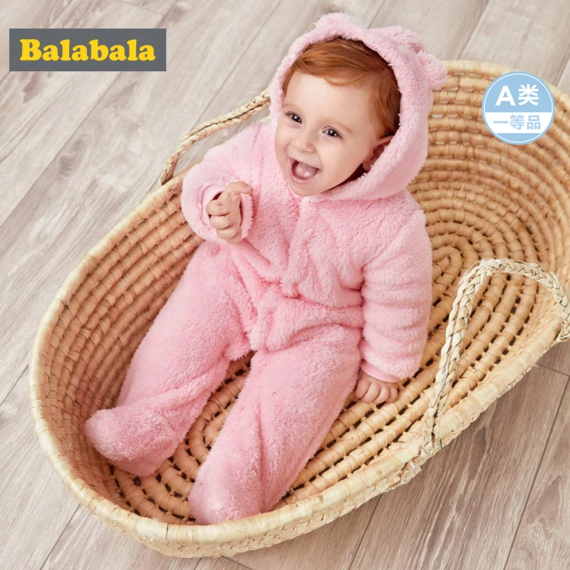 Balabala/флисовый комбинезон для маленьких мальчиков и девочек с капюшоном 100% хлопок