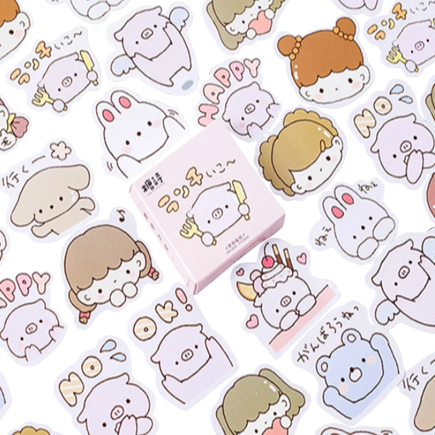 45 шт./упак. Kawaii наклейки с милыми рисунками DIY Дневник Тетрадь альбом Скрапбукинг наклейки на стену офисные школьные принадлежности 14 видов стилей на выбор