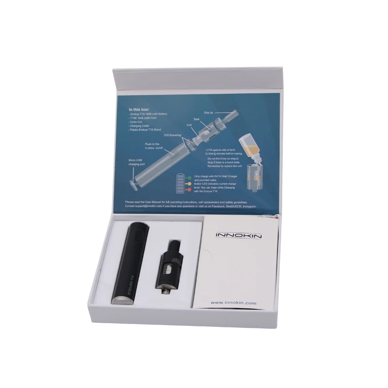 100% Оригинальный стартовый набор Innokin endura T18E с баком 2 мл и аккумулятором 1000 мАч для