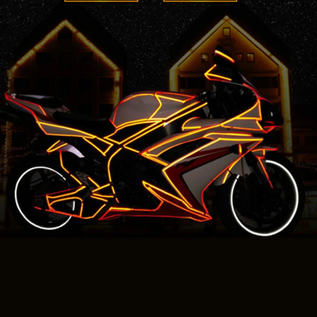 8 м обод колеса велосипеда Светоотражающая наклейка Велоспорт флуоресцентные