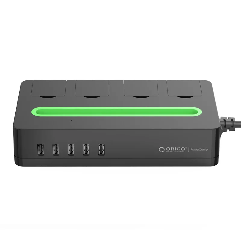 Orico розетка с 5 usb-портами для домашнего офиса, электроники, США штекер, защита от перенапряжения с держателем для телефона