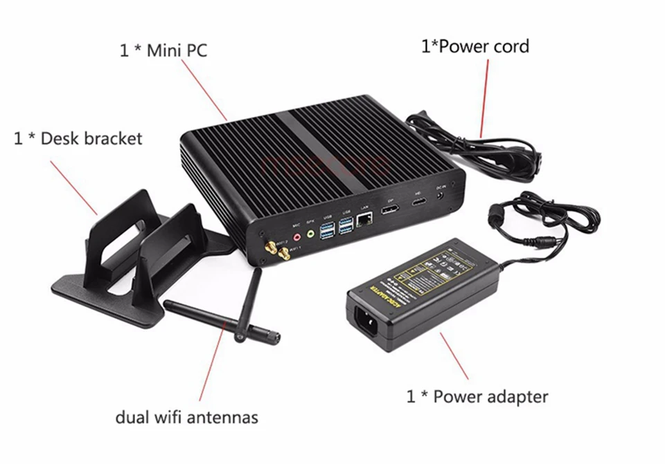 Лучшие персональные Мини ПК Intel Core i7 5500u 2 HDMI 2-RJ45 Lan Мини Персональный компьютер усовершенствованной технологии Windows10 коммерческих Офис micro компьютер 4 К HTPC WiFi