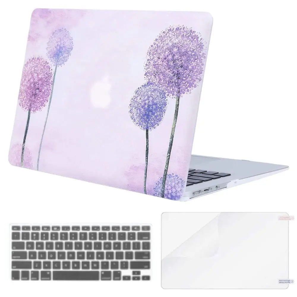 Purple Dandelion Чехол для ноутбука MOSISO для Apple MacBook Air Pro retina 11 12 13 15 жесткий чехол для ноутбука macbook Air 13+ чехол для клавиатуры - Цвет: Purple Dandelion