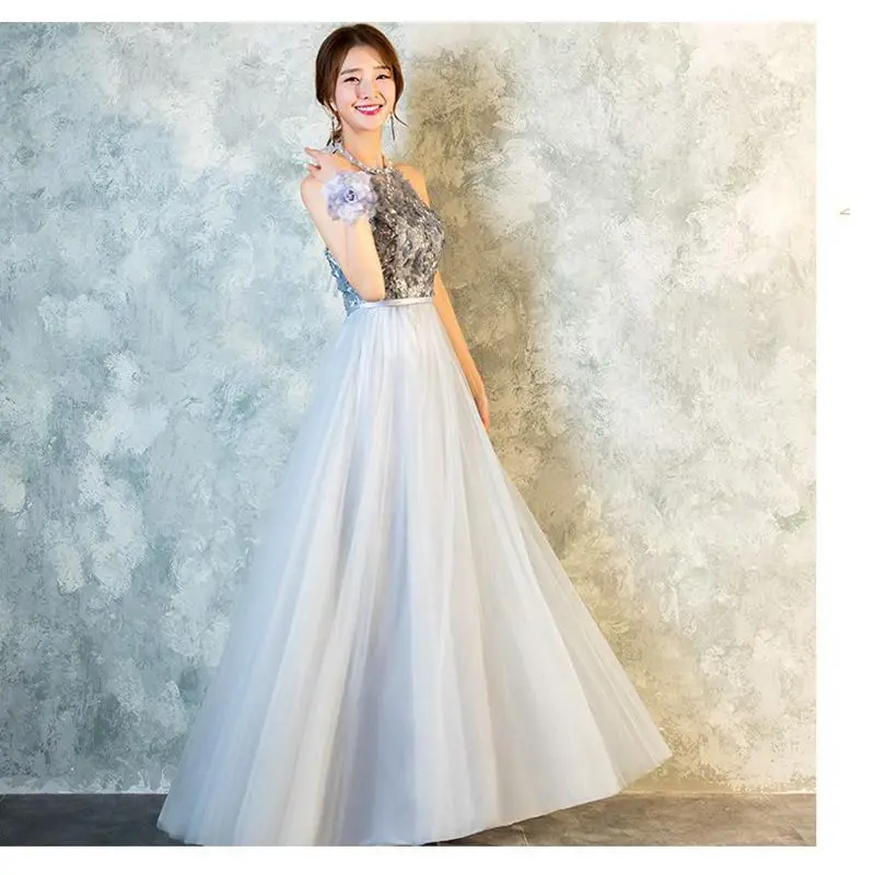 

Novelty Lace Beading Women Cheongsam Sexy Backless Long Evening Qipao Bride Banquet Elegant Floor-length Party Prom Dress
