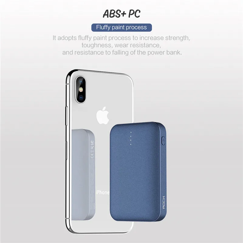 Внешний аккумулятор на 10000 мА · ч для Xiaomi внешний ROCK Mini портативный ультратонкий