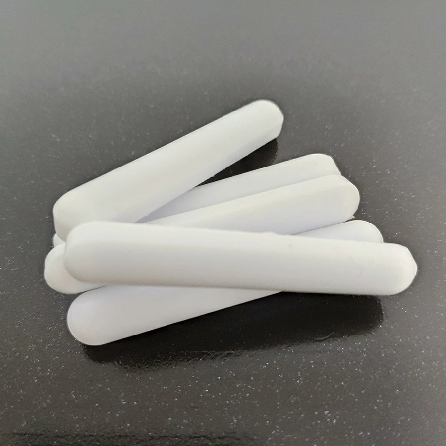 

C8x30mm 2pcs PTFE Magnetic Stirrer Mixer Stir Bars PTFE Stirring Bars White Spin Bars Without Pivot Ring