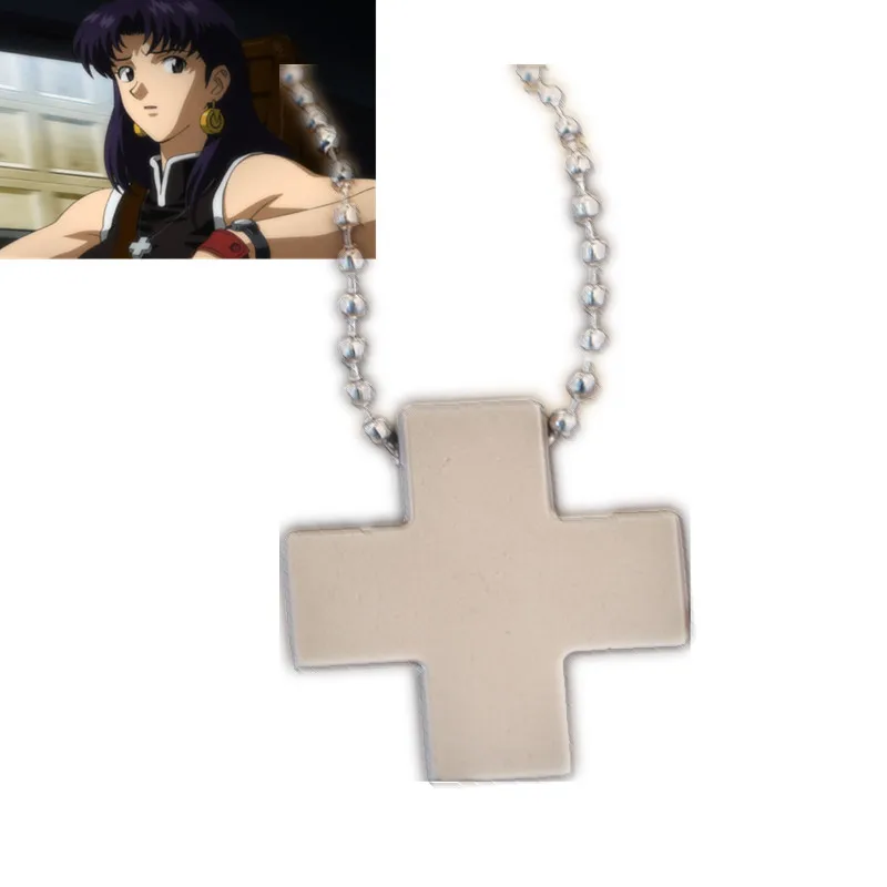 Аниме Neon Genesis Evangelion EVA Misato Katsuragi крест ожерелье кулон аксессуары для косплея реквизит