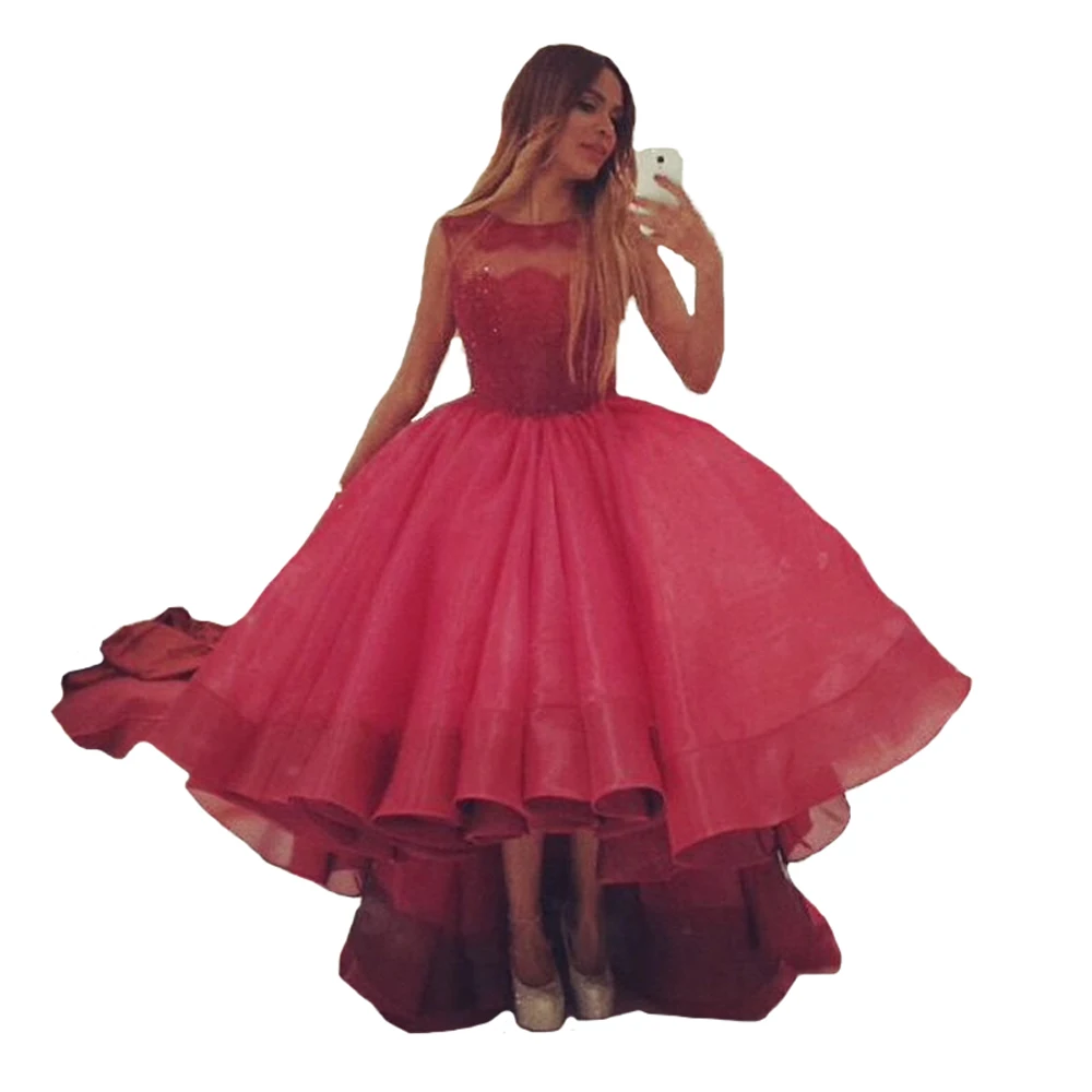 Роскошное потрясающее Пышное Платье с оборками Hi Lo Бордовое платье аппликацией