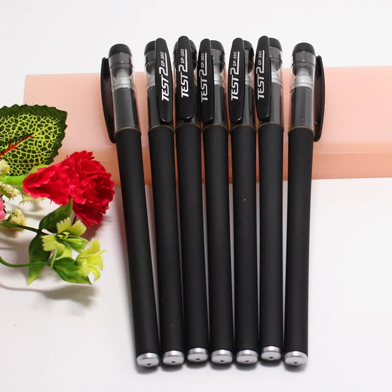 30 Pcs Gel Pen Black Ink Refill Black Signature Pen Student Pen 0.5mm Grill Neutral Stationery Wholesale School Supplies Gifts