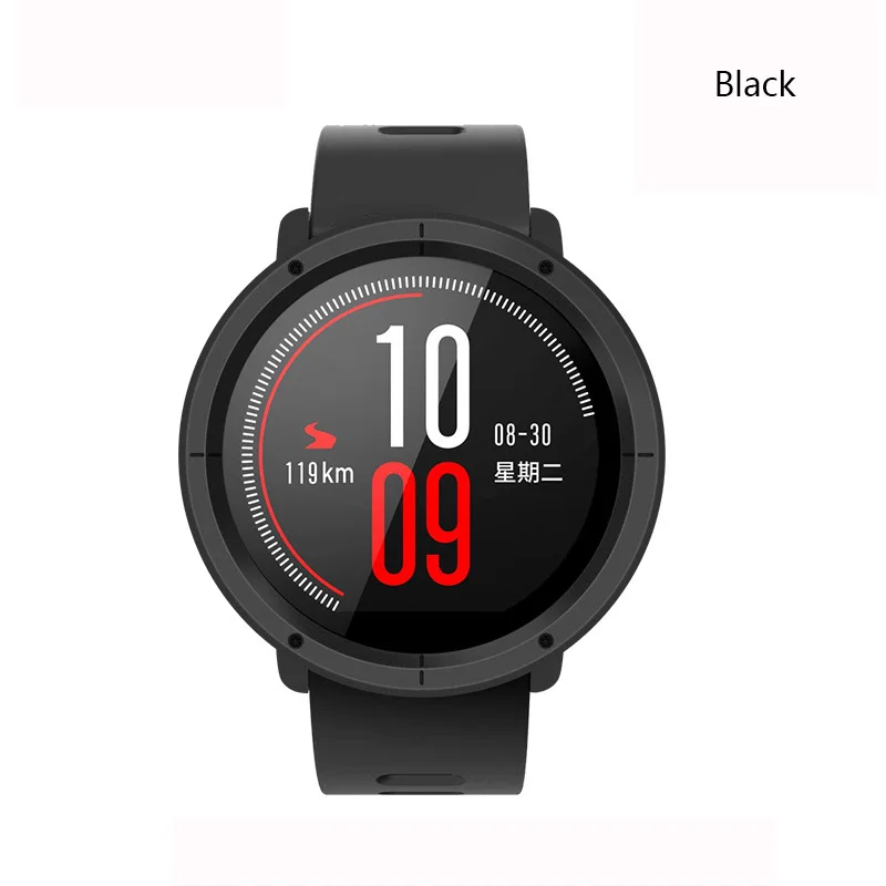 black Жесткий пластиковый защитный чехол для Xiaomi Huami AMAZFIT Pace чехол спортивный чехол для смарт часов для Amazfit Pace аксессуары - Цвет: black