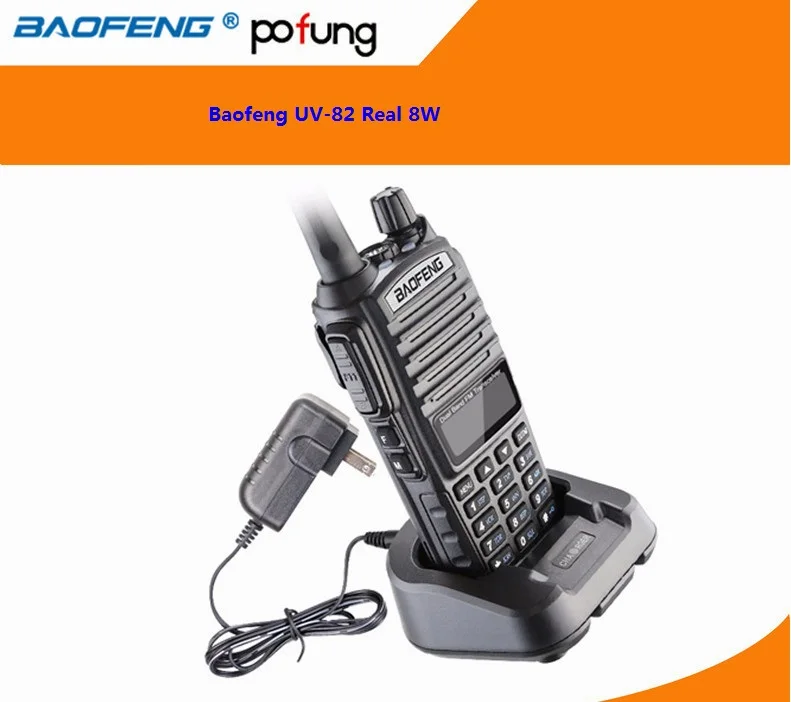 10km Origianl Baofeng uv-82 real 8W Portable Ham Radio 10KM Walkie Talkie Dual PTT Handle Radio Two way Radio Transceiver