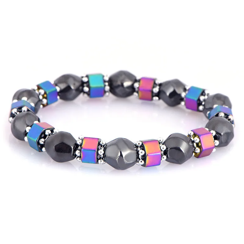 1PC Colorful Magnetite Malachite Many Color Crystal healing Bangle Magnetic Hematite Health Bracelet for women Men Slimming Tool | Красота и