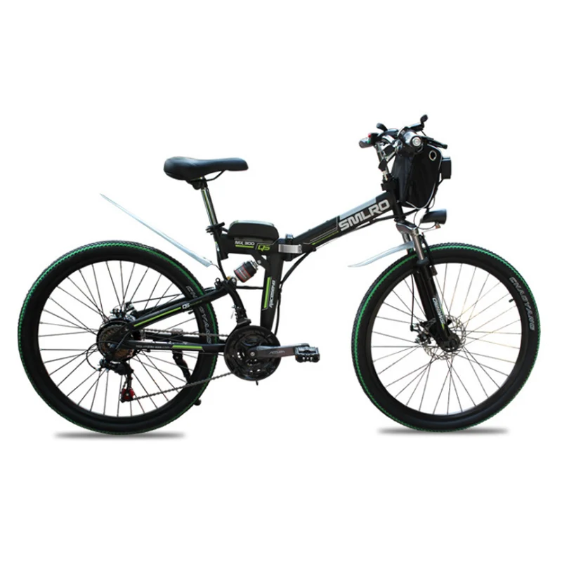 26inch black 21 скоростной Электрический велосипед складной электрический велосипед 24 и 26 дюймов литиевая батарея складной горный велосипед Взрослый Электрический велосипед - Цвет: 26inch black