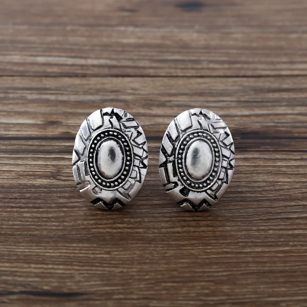 

COWNINE Women's fashion punk rock retro ear clip plated ancient silver jewelry earrings gift