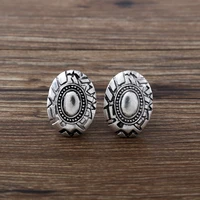 cownine womens fashion punk rock retro ear clip plated ancient silver jewelry earrings gift