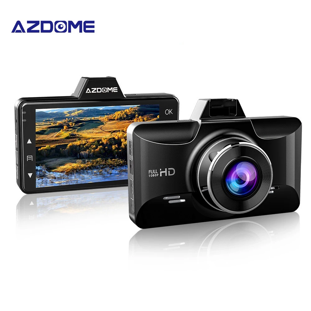 AZDOME M01 Мини Full HD1080P Dash Cam 3 дюйма 2.5D ips экран Автомобильный видеорегистратор камера видеокамера авторегистратор Dash камера