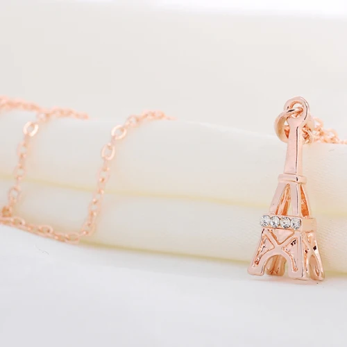 Женское простое ожерелье AOLOSHOW розовое золото ювелирное украшение в виде