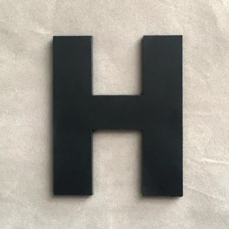 H 3D черная столичная английская стена для писем Наклейка ПВХ пенопластовая доска Алфавит художественная фреска спальня Свадебный декор Любовь Подарки DIY наклейки на стены - Цвет: H