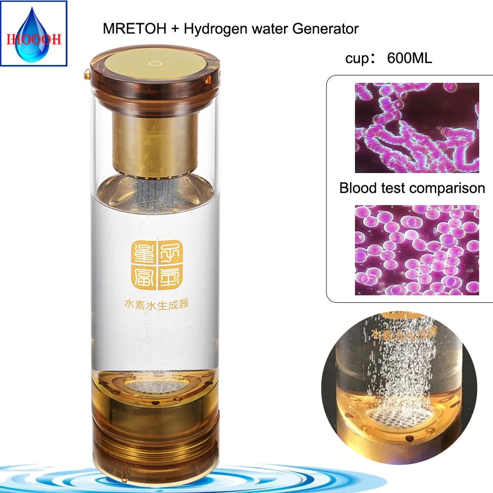 

MRETOH Molecular Resonance Effect Technology 7.8Hz And Hydrogen Rich Generator Electrolysis ORP Alkaline Pure H2 Water Bottle