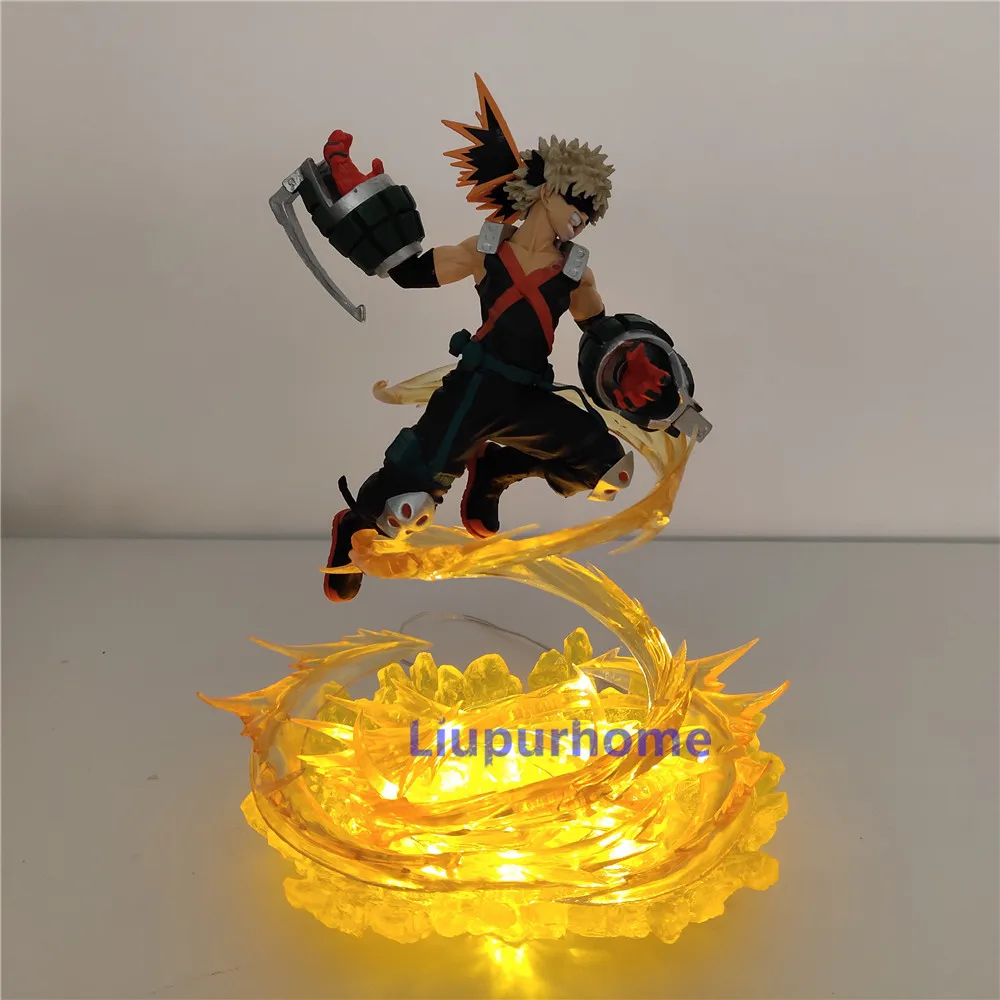 changeable Boku без герой Lampara Bakugou Katsuki VS haku светодиодный ночной Светильник мой герой "сделай сам" Битва сцена настольная лампа - Испускаемый цвет: changeable