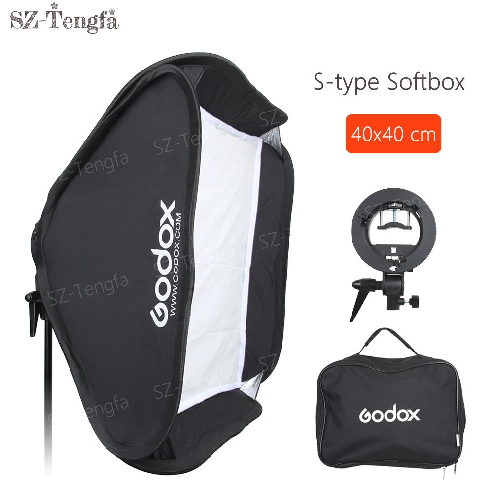 Godox 40x40 см комплекс софтбокс с подсветкой con S type Staffa держатель крепление Bowen для La