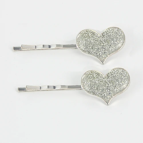 1pair as picture 2 шт./лот, заколки для девочек, блестящие заколки в форме сердца, заколки для волос для девочек, аксессуары для волос, детские заколки для волос, головной убор, подарок, головные уборы - Цвет: 1pair as picture