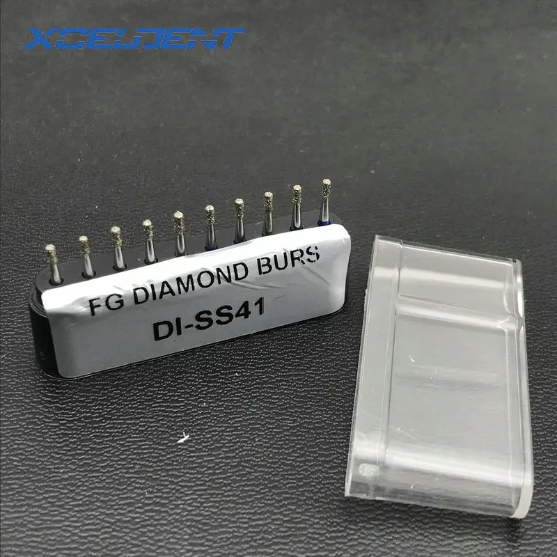 10pcs Dental Diamond Burs Drill Dia-burs Polishing Smoothing Whitening Product For High Speed Handpiece Medium FG 1.6M