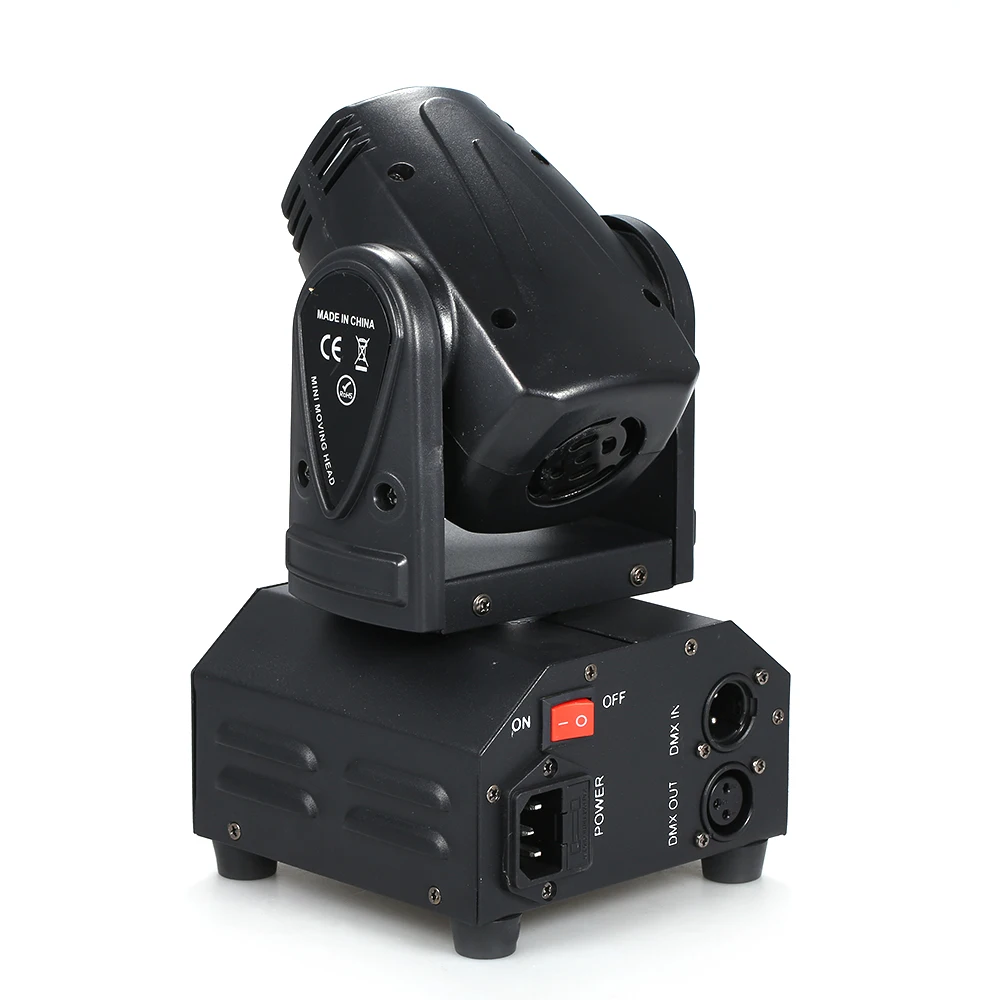 Профессиональный RGBW микс Цветной DMX 512 мини светильник с подвижной головкой 50 Вт