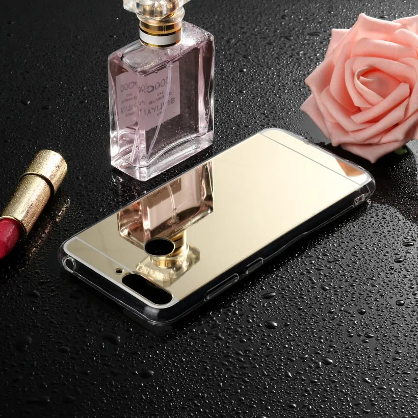 Gold Case Зеркальный силиконовый чехол для huawei P Smart Z Y9 Prime Y6 Y7 Honor 7A 7C Pro P9 Lite Mini 10 20 8A 8C 8X 9X Nova 5T чехол s - Цвет: Gold Case