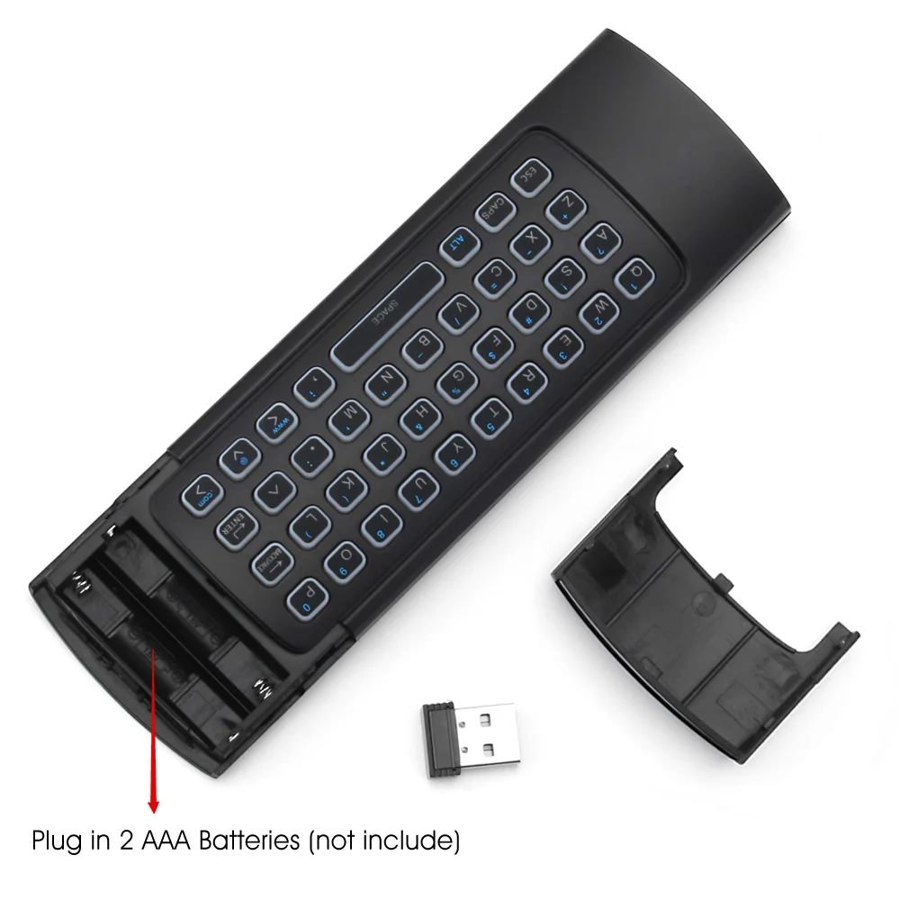 20 шт. 2 4G MX3 Pro мини мышь с подсветкой Беспроводная игровая клавиатура пульт