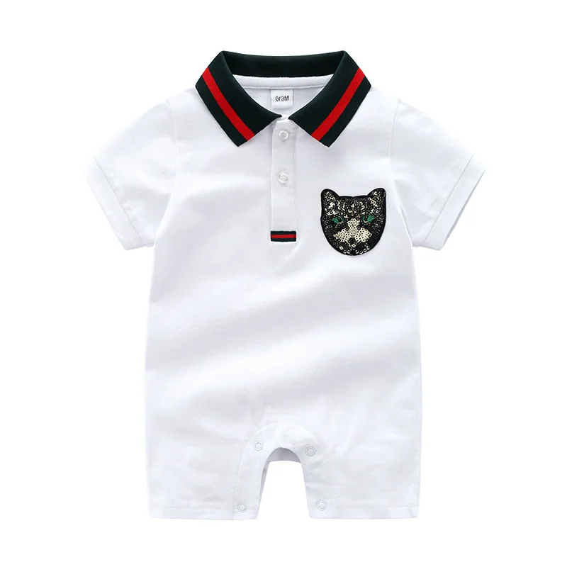 2019 GG Newborn Baby Clothes Summer Little Gentleman Rompers 0-24M Boys Cotton Jumpsuit Unisex Onesies NEXT |