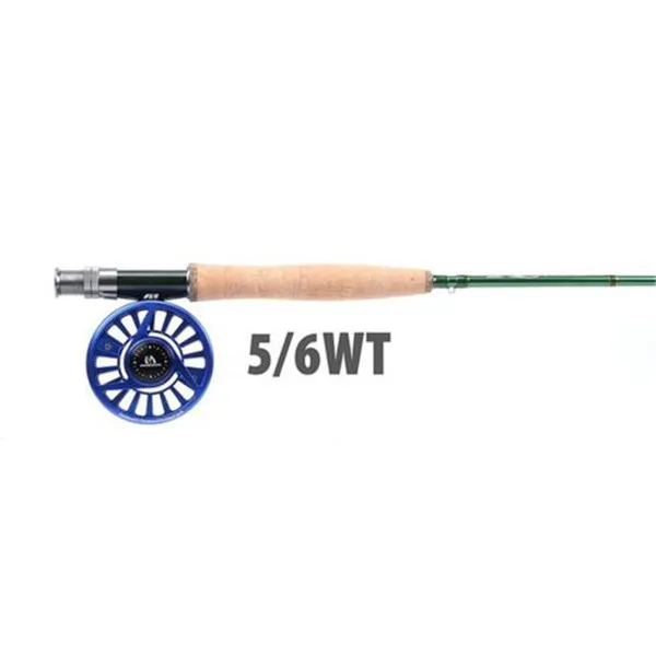 5and6WT Blue Maximumcatch 9FT 3/4/5/6/7/8 WT карбоновый штанги с алюминиевые обработанные нахлыстовая катушка рыболовные комбо - Цвет: 5and6WT Blue