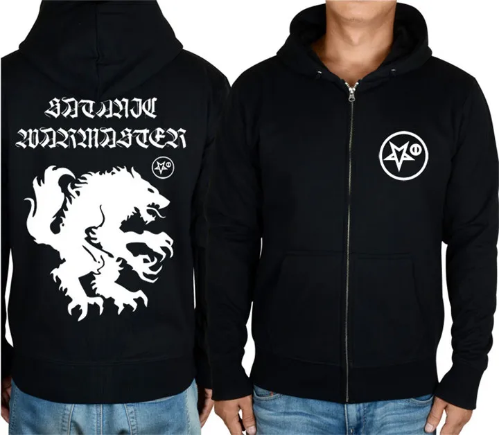 5 7 дизайнов на молнии Satanic warmaster хлопок рок черный толстовки куртка панк hardrock свитер в стиле хеви-метал флис XXXL sudadera - Цвет: 5
