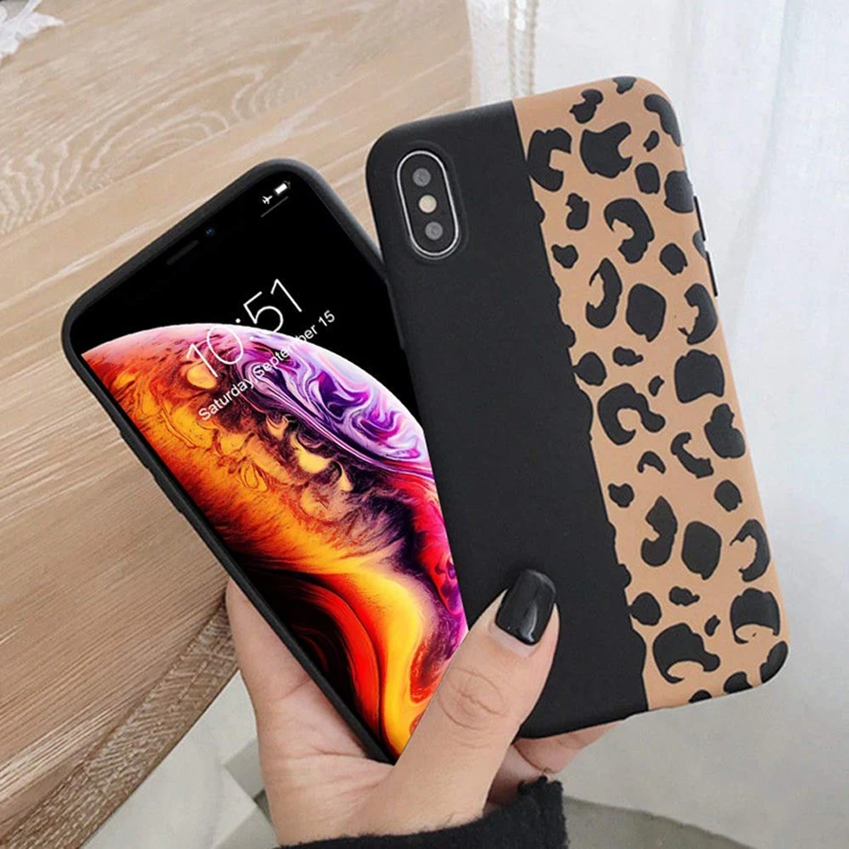 Модный чехол для телефона с леопардовым принтом iPhone XS Max XR X 6 S 7 8 Plus роскошный