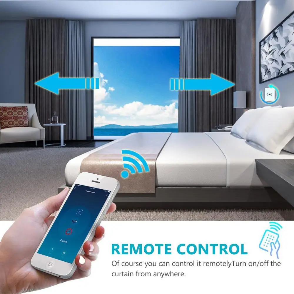 Teekar стандарт ЕС/Великобритания WiFi умный занавес переключатель для электрического моторизованного занавеса жалюзи рольставни работы с Alexa Google