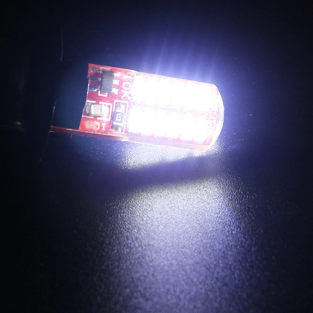 30X T10 W5W 3014 24 SMD LED силикагель холодный белый свет 194 168 вспышка стробоскоп дверь