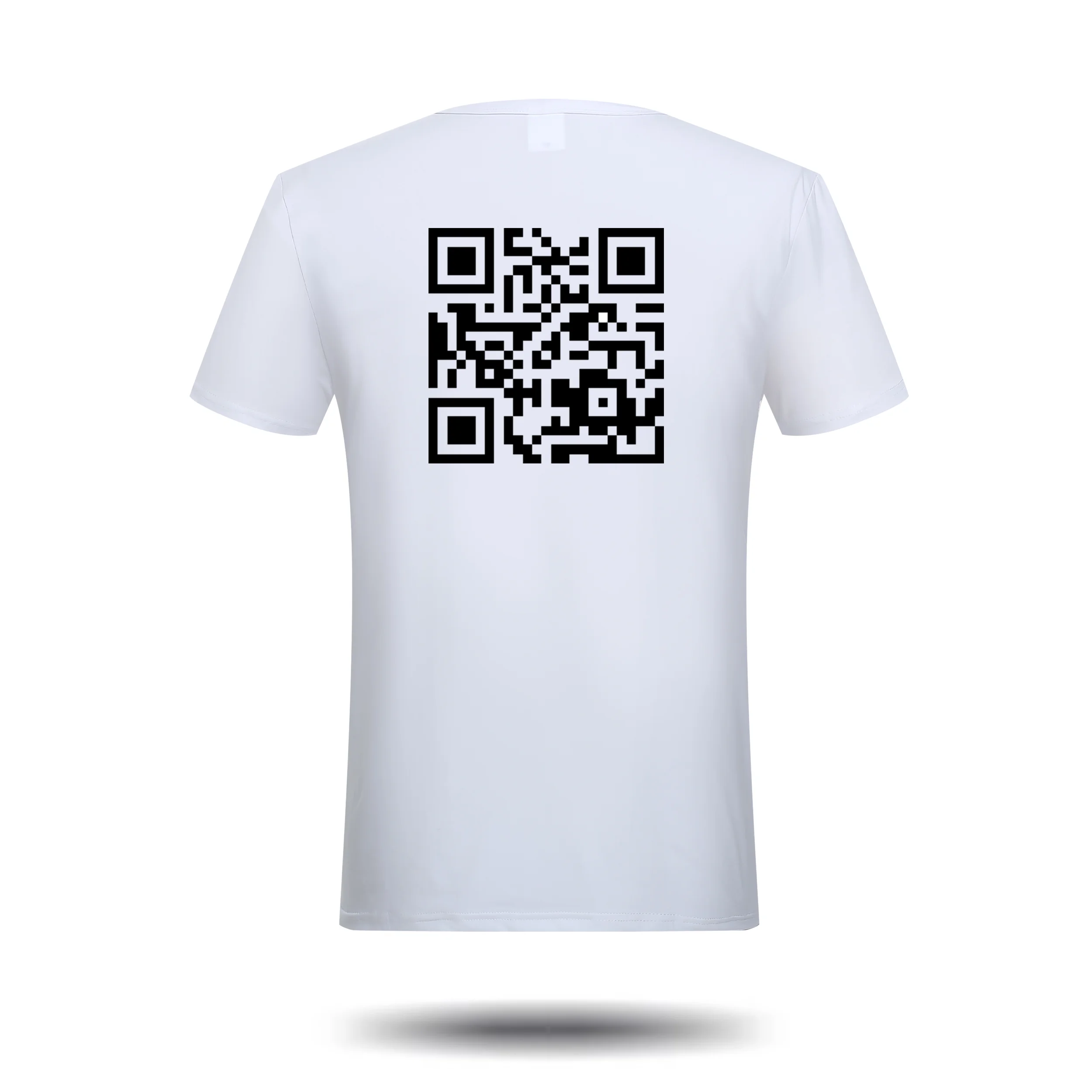 Креативный дизайн qr код с веб словами на заказ ваши футболки уникальная одежда