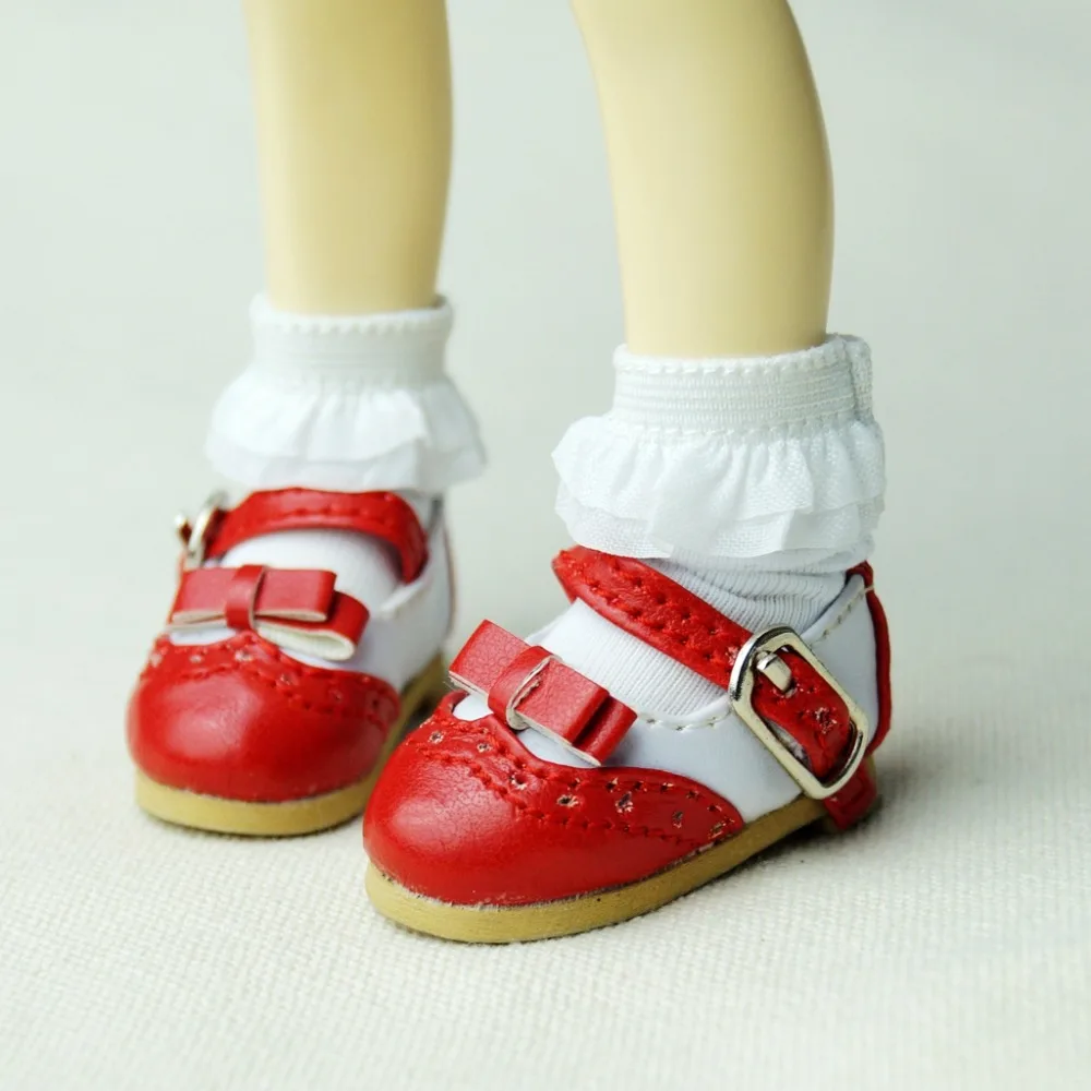 OOAK Red Synthetic Leather Shoes Flats For 1/6 11&quot 27cm Tall BJD doll YOSD DK DZ AOD DD Doll FREE SHIPPING | Игрушки и хобби