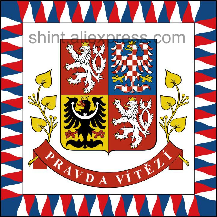 

Presidential Standard of the Czech Republic Flag 3ft x 3ft Polyester Banner Flying 90* 90cm Custom outdoor