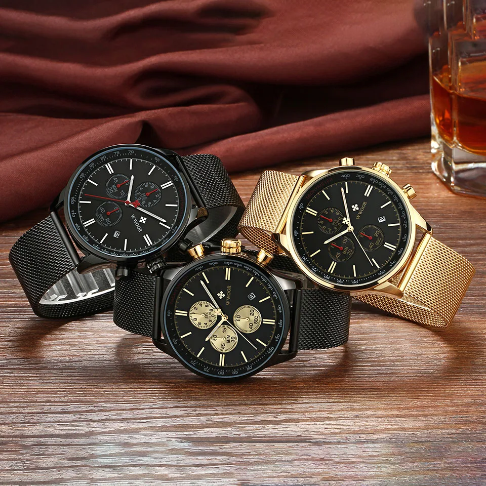 Мужские спортивные часы Whatches Chrono Роскошные военные наручные с автоматической